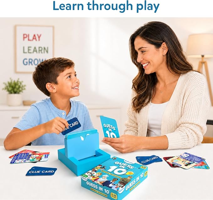 Skillmatics Guess in 10 Card Game – Professions, Gift for Boys & Girls | Educational Trivia Cards, Family Game Night, Travel Toy, Board Game, Screen-Free Fun, Kids Ages 6, 7, 8, 9 and Up
