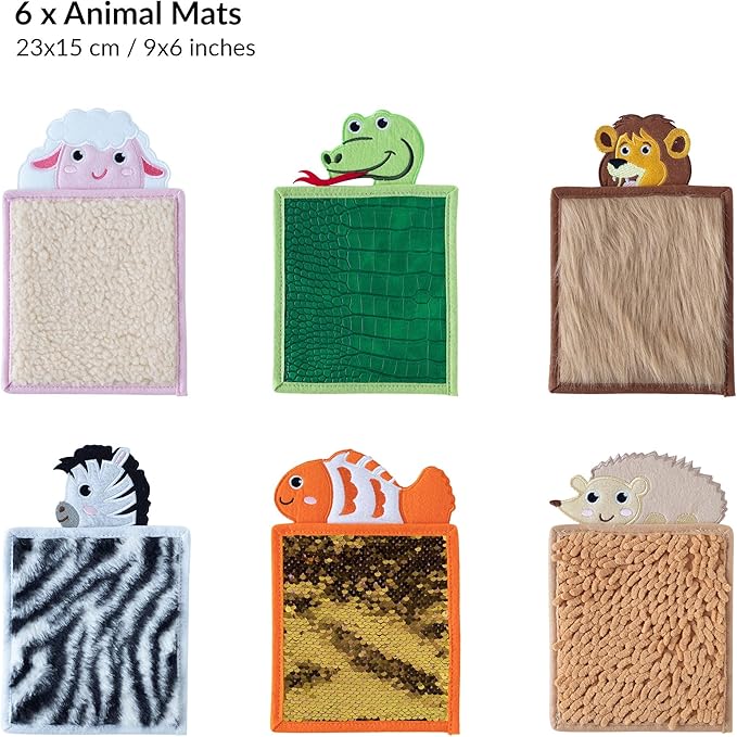 ODOXIA Sensory Mats for Autistic Children | Sensory Tiles for Kids | Wall Panel | Animals | Sensory Toys | Room Equipment | Disorder Toys for Tactile Play
