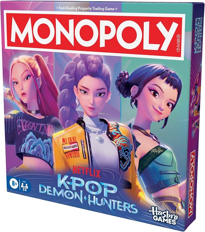 Monopoly: Kpop Demon Hunters Edition Board Game | Family Games for Kids, Teens, and Adults | Fun Gifts for Kids | 2 to 6 Players | Ages 8+