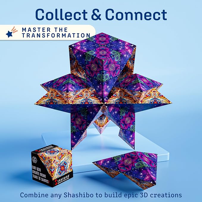 Shashibo DODECA Magnetic Puzzle Cube, Stress Relief Fidget Toy | 100+ Possible Shapes, Sensory Fidget Toy For Adults & Kids, Fun Shape Shifting Puzzle Box For All Ages