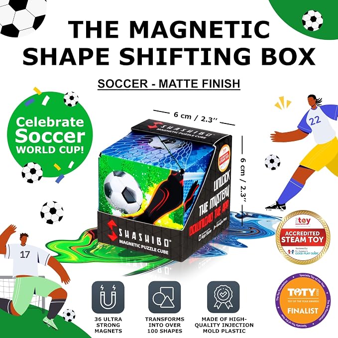 Shashibo DODECA Magnetic Puzzle Cube, Stress Relief Fidget Toy | 100+ Possible Shapes, Sensory Fidget Toy For Adults & Kids, Fun Shape Shifting Puzzle Box For All Ages