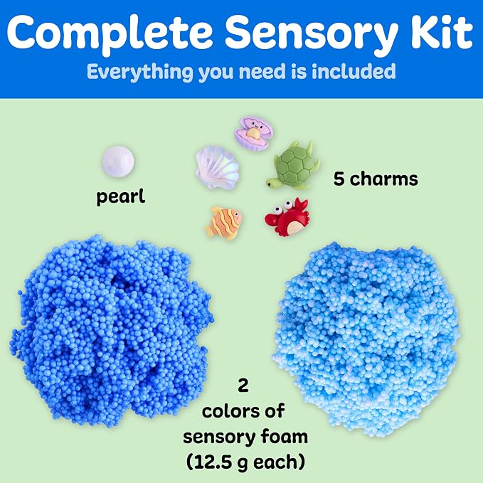 Creativity for Kids Sensory Surprise Ocean Kit | Crunchy Sensory Foam Toy for Kids | Dig, Squish & Discover Hidden Ocean Surprises | Mess-Free, Screen-Free Play (Ages 4+)