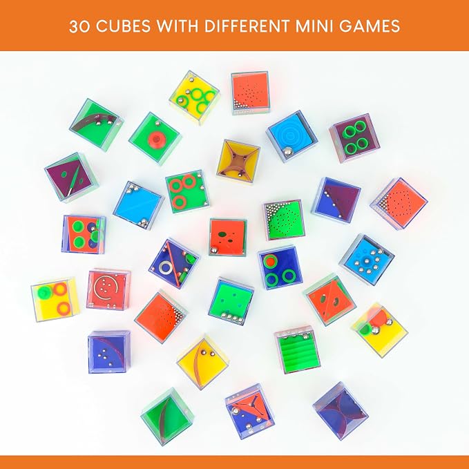 BONNYCO Brain Teaser Puzzles Cubes Kids Party Favors Pack 30. Pinata Goodie Bags Stuffers for Kids 3-5 4-8, Return Gifts for Birthday Party. Mini Puzzle Games, Classroom Prizes, Rewards Stocking | Mini Wit Games to Gift. Details Children's Birthday, Pi...