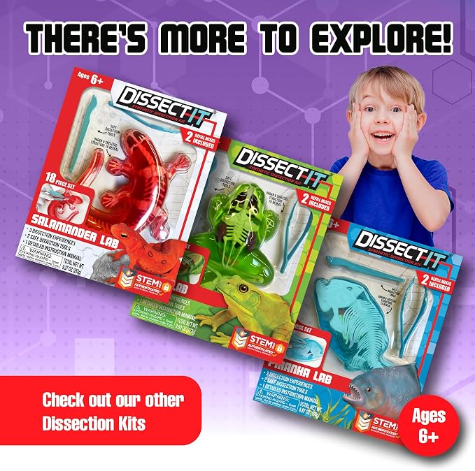Top Secret Toys Dissect-It Mini Labs Bat Lab Dissection Kit for Kids, Realistic Synthetic Kids Science Kit - On, Biology and Animal Anatomy, STEM Toy, Ages 6+