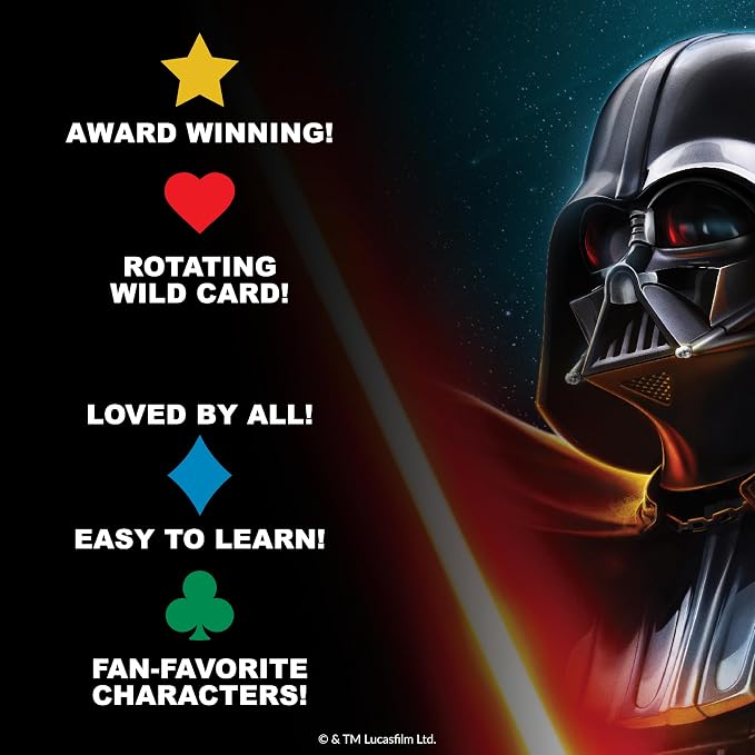 Five Crowns Star Wars Rummy Style Card Game for Kids, Family Game Night | Family Game Night, Travel Games, Screen-Free, Holiday Game, Playing Cards, Star Wars Toys