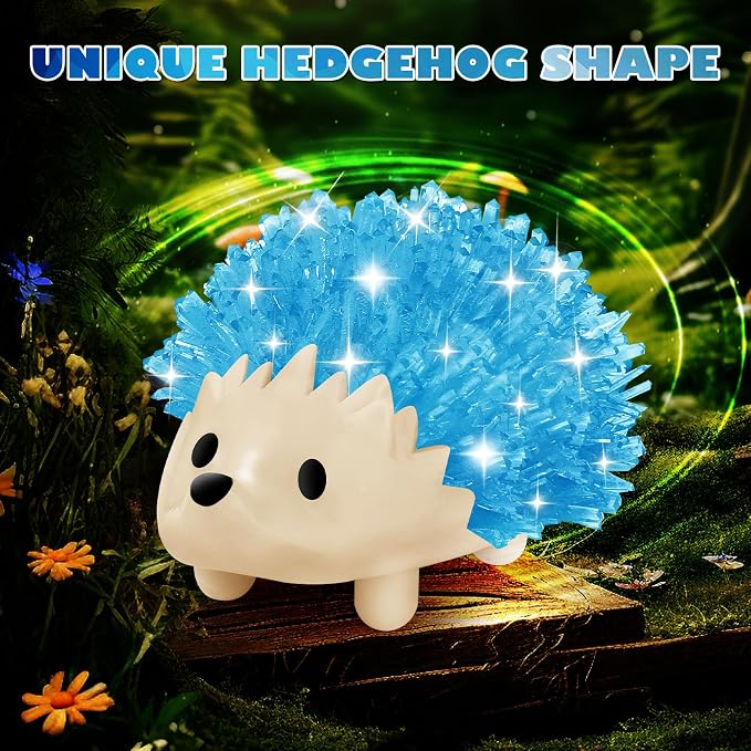 sdaymol Crystal Growing Kit for Kids - 2 Colors Hedgehog to Grow Fast in (24H),Science Experiments Learning & Educational Toys,Science Kits for Kids Age 8-12 STEM Project Gifts for Boys & Girls 6+