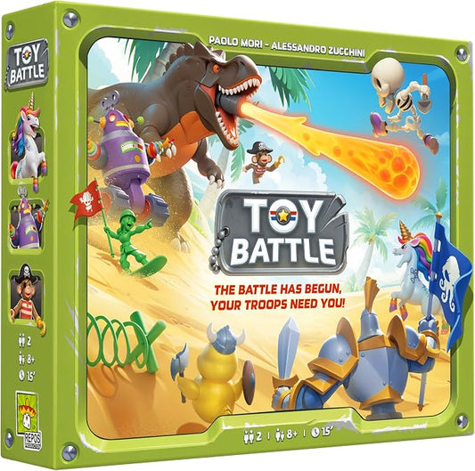 Toy Battle Board Game | Tactical Tile Placement and Troop Strategy Game with 8 Unique Terrains, Fun for Kids & Adults, Ages 8+, 2 Players, 15 Mins