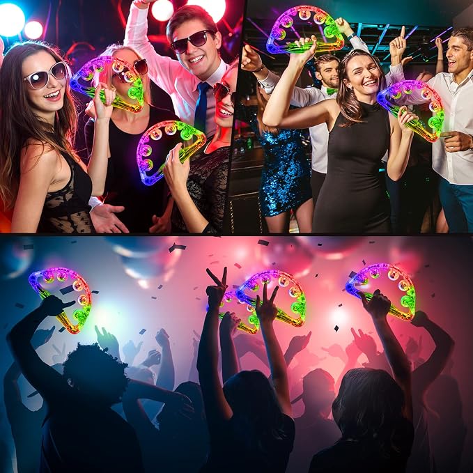 Aywewii LED Tambourine Light Up Musical Sensory Toys for Kids with Autism | 3 Flashing Modes (Fast, Slow & Alternating), Special Needs Must Haves, Toddler Instruments, Birthday Gifts for Boys & Girls