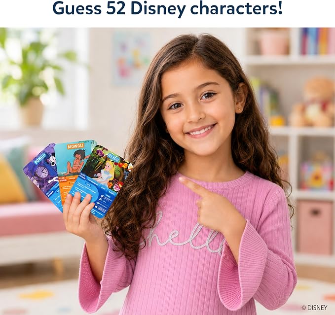 Skillmatics Guess in 10 Card Game – Disney, Gift for Kids, Travel Toys | Family Trivia Game, Educational Board Game, Cinderella, Mickey Mouse, Screen-Free Fun, Girls & Boys Ages 6, 7, 8, 9 and Up