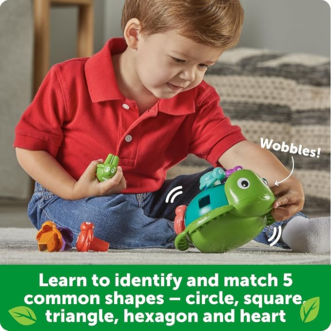 Learning Resources Seymour the Counting Shapes Sea Turtle | Sorting & Stacking Toys, Preschool Toys for Classroom, Counting Games, Fine Motor Skills Game for Toddlers, Ocean Sensory Toy