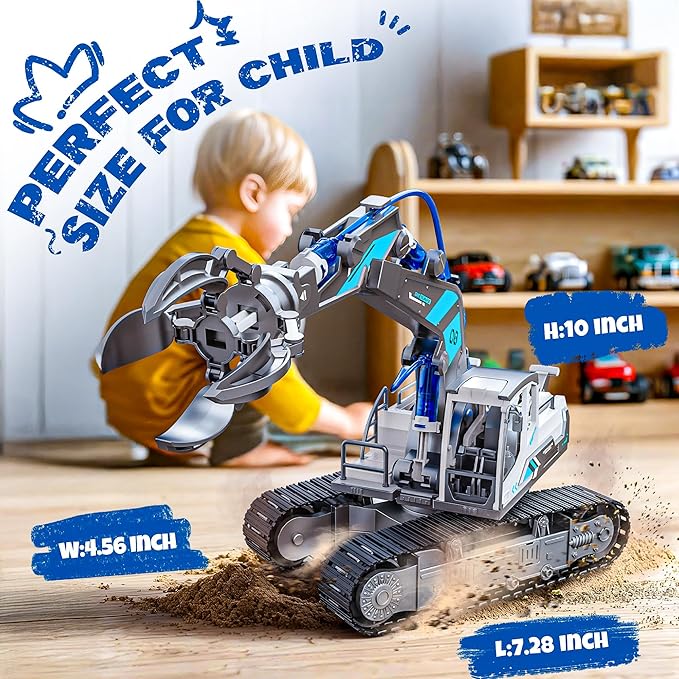 Hydraulic Grab STEM Building Toy, 130 Pcs Engineering Kit for Kids 8+ | DIY Construction Kit, Hydraulic Robot Arm, No Battery Required, Mechanical Learning, Assembly Toy, STEM Engineering Activity