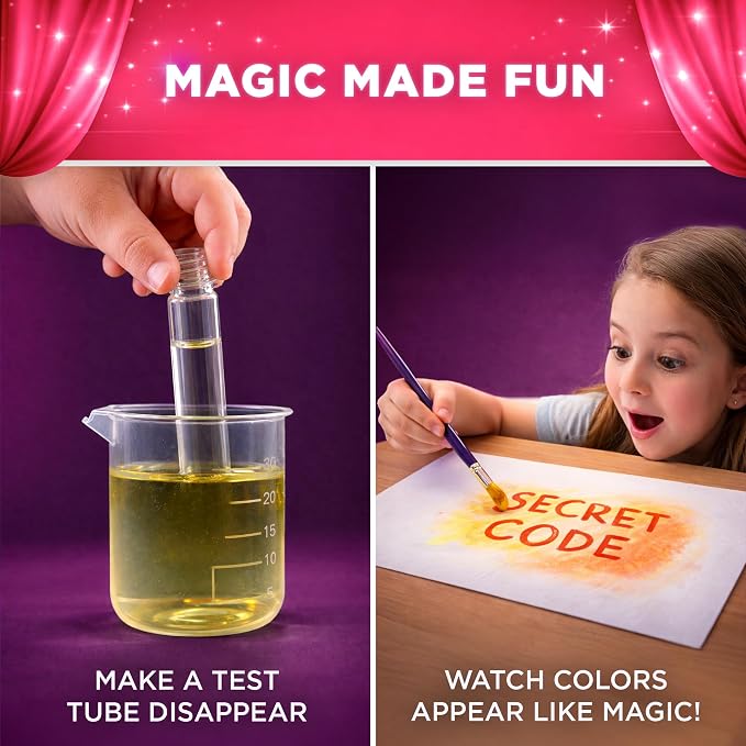 Doctor Jupiter Girls' Magic Science Experiments Kit for Kids Ages 8+ | Magic Tricks, Science Kits for Kids Ages 8-12, Birthday Gift Ideas for Girls 8, 9, 10, 11, 12 Year Olds, STEM Educational Toy