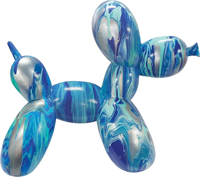 DIY Paint Pouring Kit – 1 XL Balloon Dog, 4 Acrylic Pour Paints, Mixing Cups & Tools, Create Unique Marbled Art, Fun Hands-On Craft Kit for Kids & Adults, Ocean Blue, Ages 5+