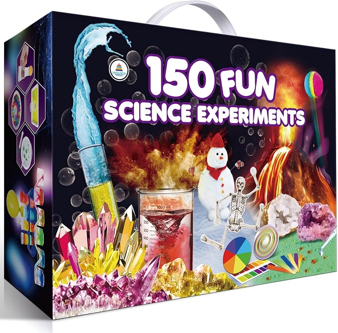 UNGLINGA 150 Experiments Science Kits for Kids Boys Girls, S.T.E.M Kit Toys | Gifts Ideas Birthday Christmas, Chemistry Break Geodes, Volcano, Physics Educational Activities Project