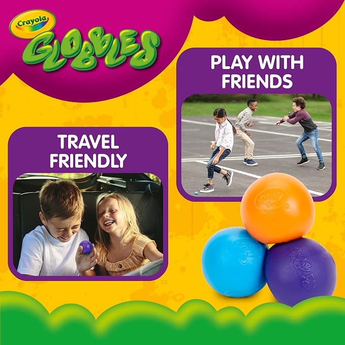 Crayola Globbles Squish Toys (16ct), Sticky Stress Ball for Adults & Kids, Squishy Balls, Calming Sensory Gift for Stress Relief