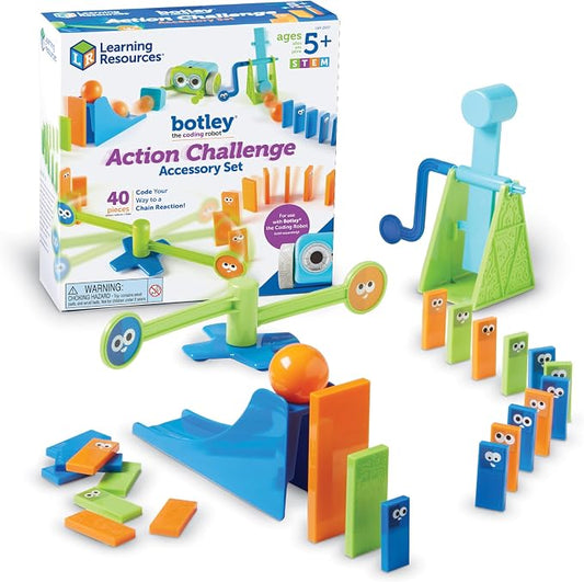 Learning Resources Botley the Coding Robot Action Challenge Accessory Set | Chain Reaction Game. STEM Robot Accessory Pack for Coding Robots, Ages 5+
