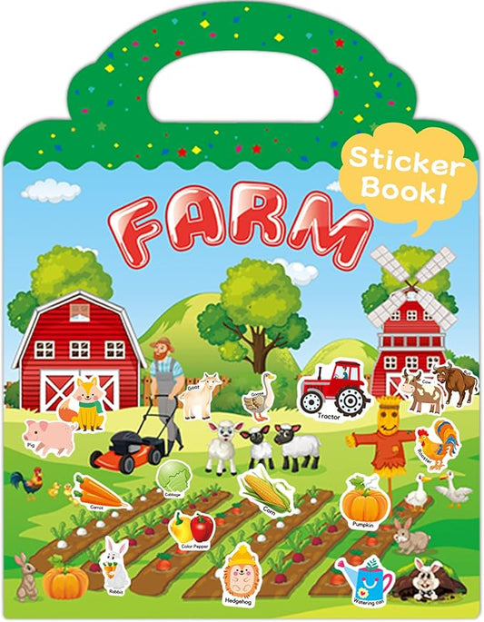 Benresive Reusable Sticker Book for Toddlers, Travel Stickers for Kids | Toddler Travel Activities Toys, Birthday Gifts for Boys & Girls, Airplane Travel & Road Trip Essentials Kids