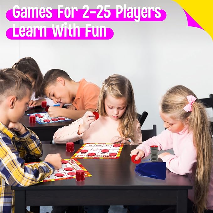 SpriteGru Sight Word Bingo Game, 160 Sight Words Learn to Read Level 1 & Level 2 Bingo Board Game Dolch's & Fry's Words Lists for Kindergarten and Preschool Kids 4-8, Perfect for Classroom & At Home