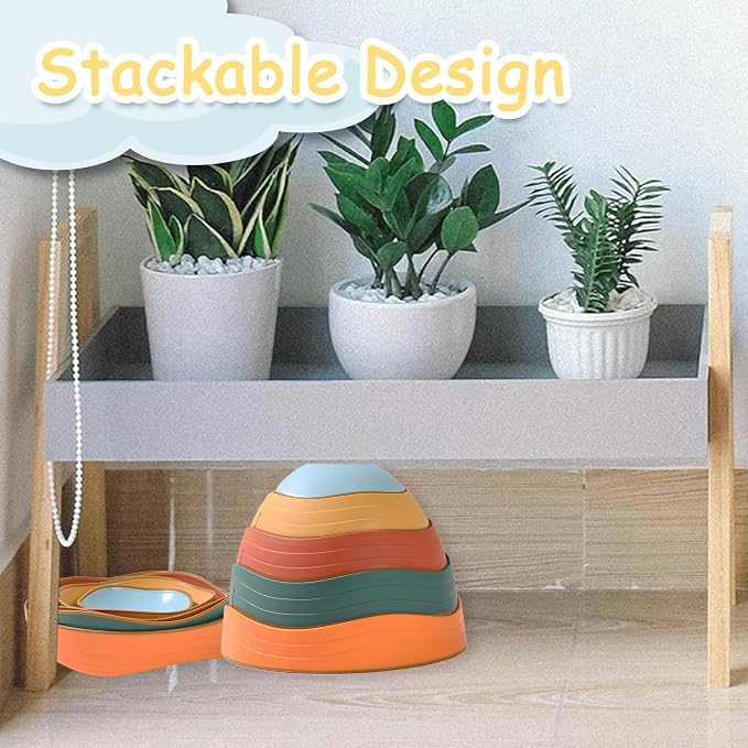 LoomLark Balance Stepping Stones for Kids 5pcs Non-Slip River Stones Obstacle Course Play Indoor and Outdoor Coordination Game Sensory Toys Toddler Ages 3 4 5 6 7 8+