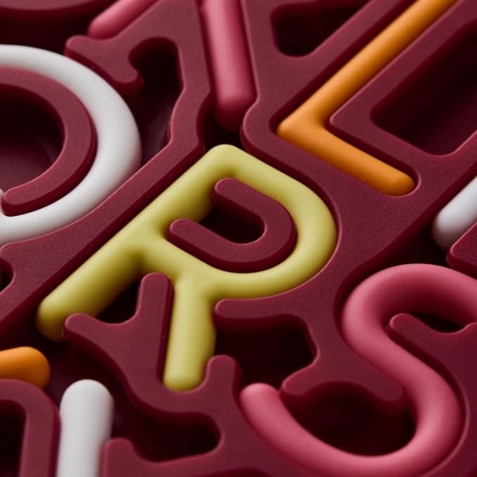 Pushpeel Advanced ABC Tracing Puzzle Board (Best for Ages 4+) – Silicone Learning Toy for Pre-Writing & Fine Motor Skills – Quiet Sensory Travel Activity Toy for Kids – Uppercase Alphabet, Granite