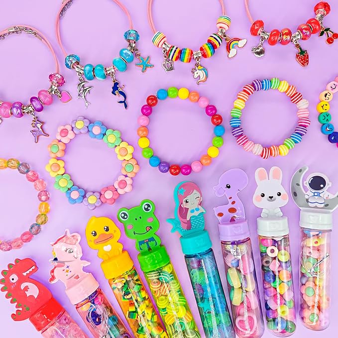 leitait 12 Pack Bracelet Wands,Charm Bracelet Jewelry Making Kit,Arts Crafts for Kids,Unicorn Party Favors Supplies,Goodie Bags Stuffers,Classroom Prizes,Birthday Gifts for Girls Ages 4-8 Years Old