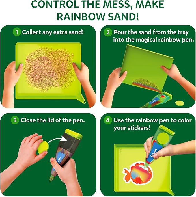 Skillmatics Sand Art – Animals, Preschool Crafts, Montessori Activity Kit | Sensory Play, 50+ Colorful Stickers, Hands-On DIY Activity for Kids, Gifts for Girls & Boys, Ages 4, 5, 6, 7, 8, 9, 10