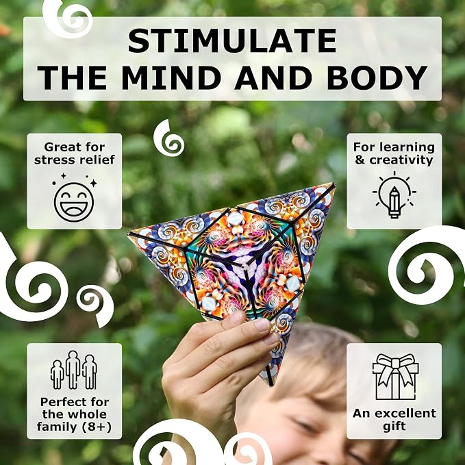 Shashibo DODECA Magnetic Puzzle Cube, Stress Relief Fidget Toy | 100+ Possible Shapes, Sensory Fidget Toy For Adults & Kids, Fun Shape Shifting Puzzle Box For All Ages