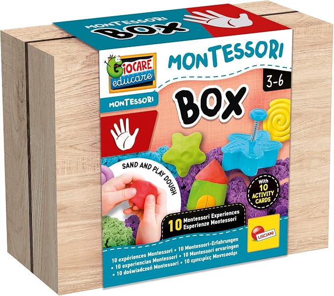 Lisciani - Montessori Box : Touch - Sensory Touch Kit for Children from 3 Years - Texture Discovery - Stimulates the Sense of Touch - Sensory Awakening - Montessori Focus