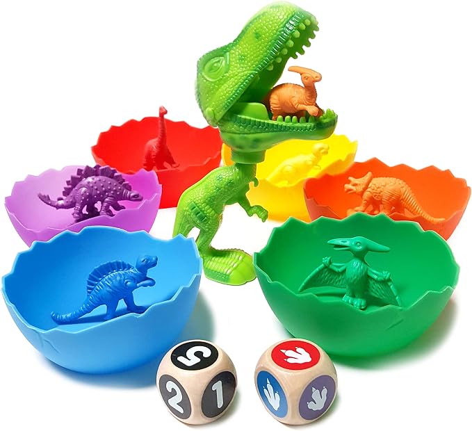 Stomp & Roar Dinosaurs - Sort, Count, Match & Play with 54pc, Dice + eBook