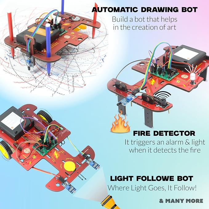 ButterflyEdufields 40in1 STEM Robotics Kits for Kids 8-12 Years | DIY Robots Projects for Kids with Electronics Board & Sensors | Best Educational Homeschooling Gift for 8 10 12 Years | 100+ Parts | 100+ Parts | Engineering Science Kit | Build 40 Robot...