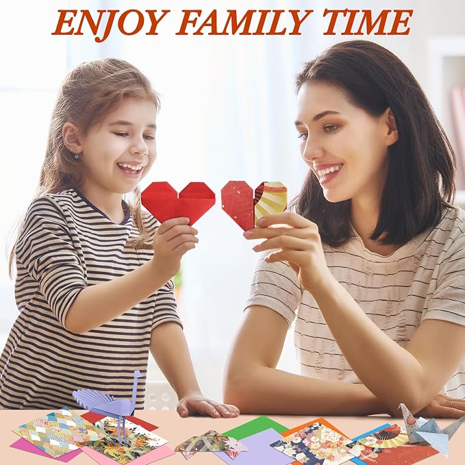 Pigipigi Kids 360 Pcs Origami Paper Kit,Arts and Crafts for Kids Ages 5-12 | Beginners Origami Kit with 60 Japanese paper,Step-by-Step Guiding Book, DIY Craft Birthday Gift for Boys Girls ages 5-12