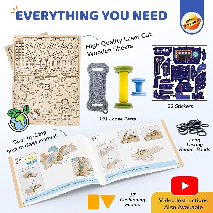 Smartivity Robotic Mechanical Hand STEM Toy for Kids 8-14 | Parents' Choice Award Winner | Superhero STEM Toy | Birthday Gift for Boys & Girls Ages 8,9,10,11,12,13,14