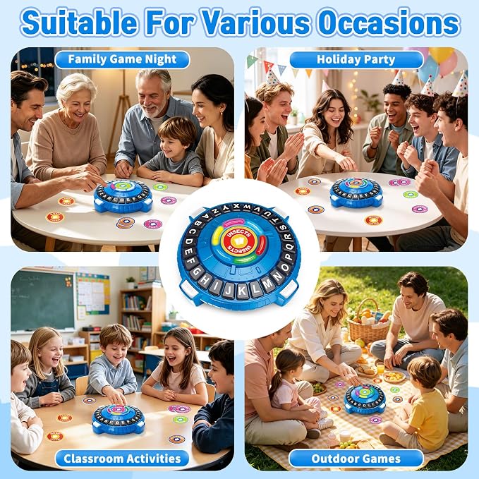 Family Board Game for Kids and Adults, Light-Sensing Word Game with 3 Modes | Fast-Paced 26-Letter Game with Timer for Family Game Nights and Parties, 40 Double-Sided Category Cards, 2–6 Players, Ages 8+
