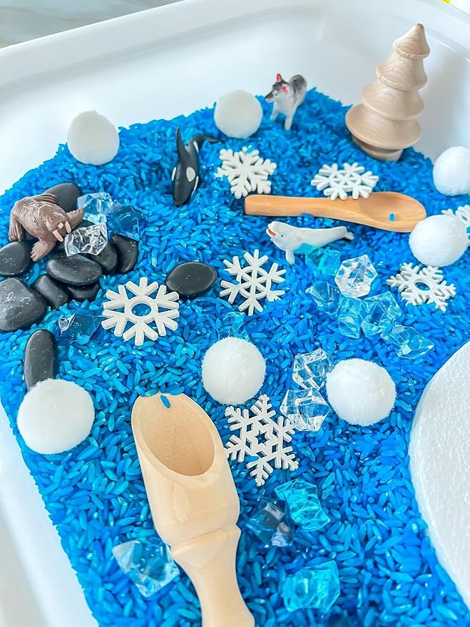 Kids Sensory Bins Montessori Sensory bin, Sensory Toys, Sensory Bins, Sensory Bin for Preschoolers (Arctic Animals)