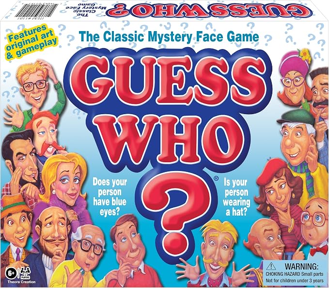 Guess Who? Board Game with Classic Characters by Winning Moves Games USA | Mystery Game of Deduction, 2 Players, Ages 6+