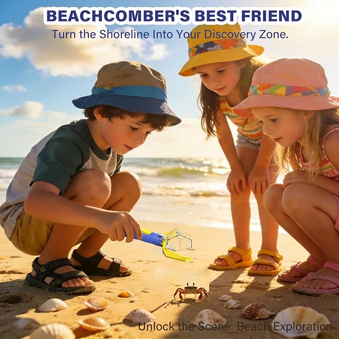 Bug Catcher for Kids with 6X Magnifier, 2 Pack STEM Educational Learning Toys Kit for Boys Girls Ages 3+, Indoor Outdoor Exploration Tool, Backyard Parks Camping, Birthday (Blue)