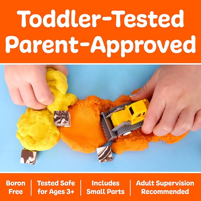 Creativity for Kids Sensory Minis Construction Kit | Cloud Clay Sensory Toy with Excavator for Kids | Summer Activities for Kids that are Mess-Free, Screen-Free Travel Toy (Ages 3+)