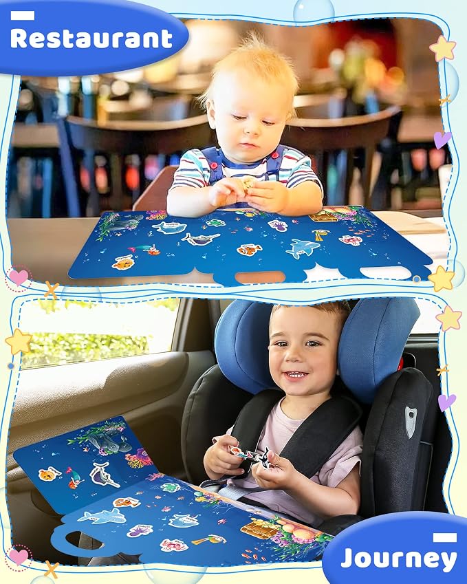Benresive Reusable Sticker Book for Toddlers, Travel Stickers for Kids | Toddler Travel Activities Toys, Birthday Gifts for Boys & Girls, Airplane Travel & Road Trip Essentials Kids