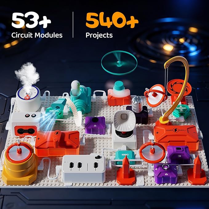 Science Kits for Kids, 53 Circuits STEM Toys, 540+ Projects Experiments | Learning Education toys, Kids Circuit Building Kits, Electronics Exploration Gift for Boys Girls Ages 4 5 6 7 8 9 10 11 12