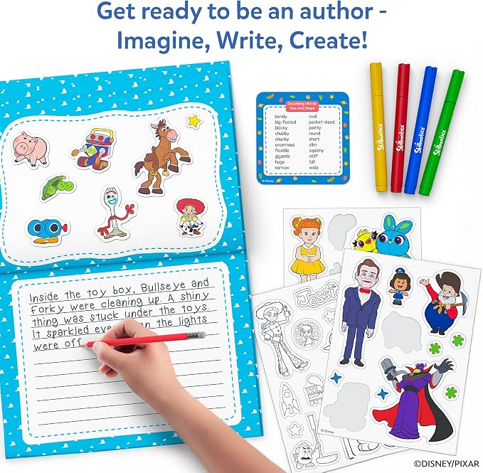 Skillmatics Story Art Kit – Disney•Pixar Toy Story, Storytelling Craft Kit | DIY Craft Kit with 100+ Stickers, Markers & Story Pad, Scrapbooking & Writing Activity, Gift for Kids Ages 5, 6, 7, 8, 9, 10