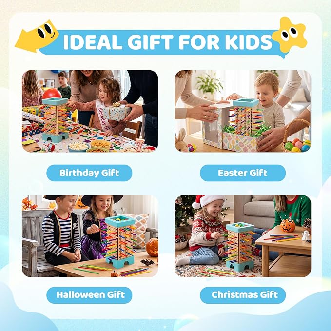 Montessori Board Game for Kids 4-8, Educational Math Family Games | Upgraded Plastic Detachable Design, Multiplayer Family Board Game, Montessori Educational Math Toy, Birthday & Christmas Gift