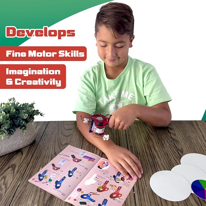 Butterfly EduFields 100+STEM Robotics Gift Kits for Ages 6-10-13 Boys Girls | Engineering & robotics kit with motor machines for kids ages 7 8-10 8-12; STEM building toy | Science Inventor Birthday gift.