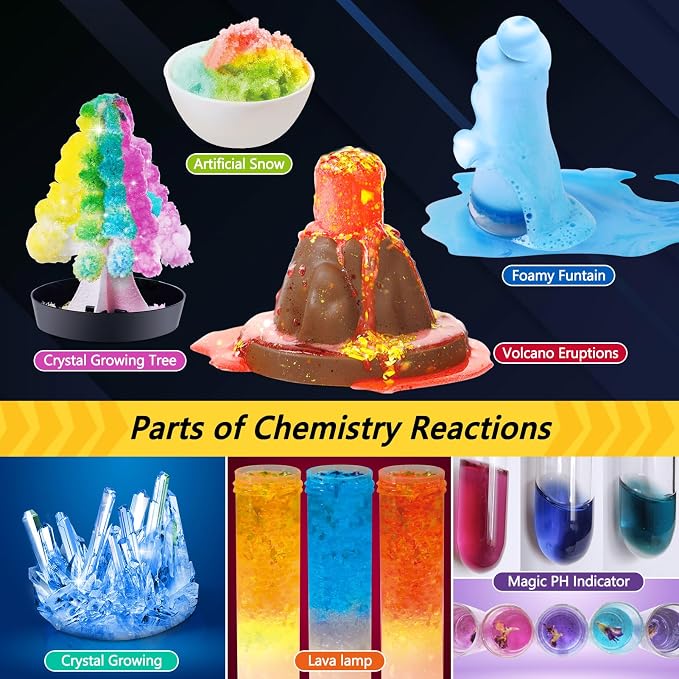 270+ Experiments Science Lab Kit for Kids Boys Girls | Birthday Gifts Toys, Chemistry Set, Volcano, Crystal, Magic, Physics S.T.E.M Educational Project