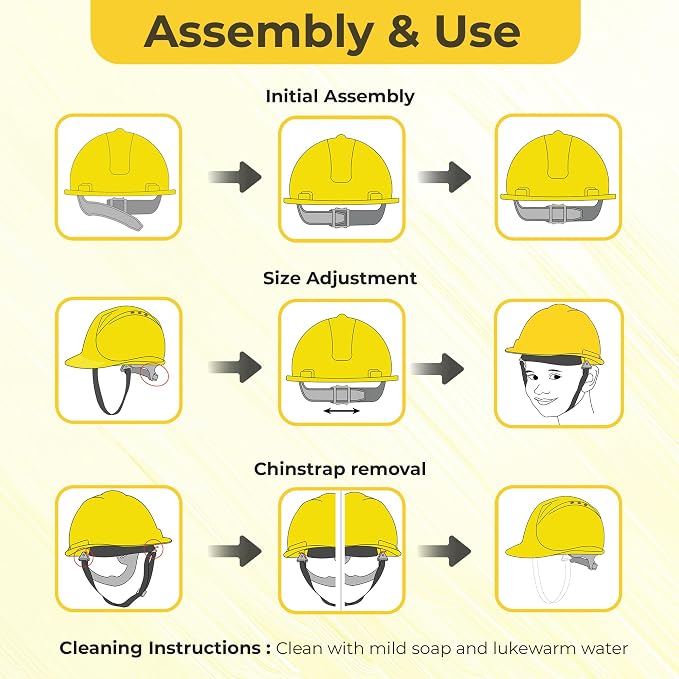 Child Hard Hat Construction Helmet - Adjustable for Ages 3-7, Toddler. Realistic Look, Replica of Grownup Gear. Construction Worker Yellow Hat for Children Boys & Girls