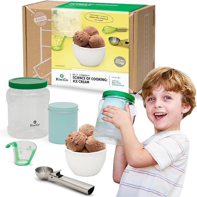 KiwiCo - Science of Cooking: Ice Cream, Learning Cooking Through Chemistry Project, STEM Kit & Science Gift for Ages 5+