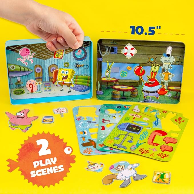 Spongebob Squarepants Magnetic Playset, 74 Magnets