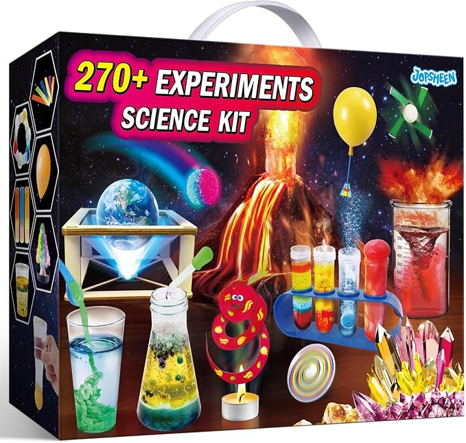 270+ Experiments Science Lab Kit for Kids Boys Girls | Birthday Gifts Toys, Chemistry Set, Volcano, Crystal, Magic, Physics S.T.E.M Educational Project