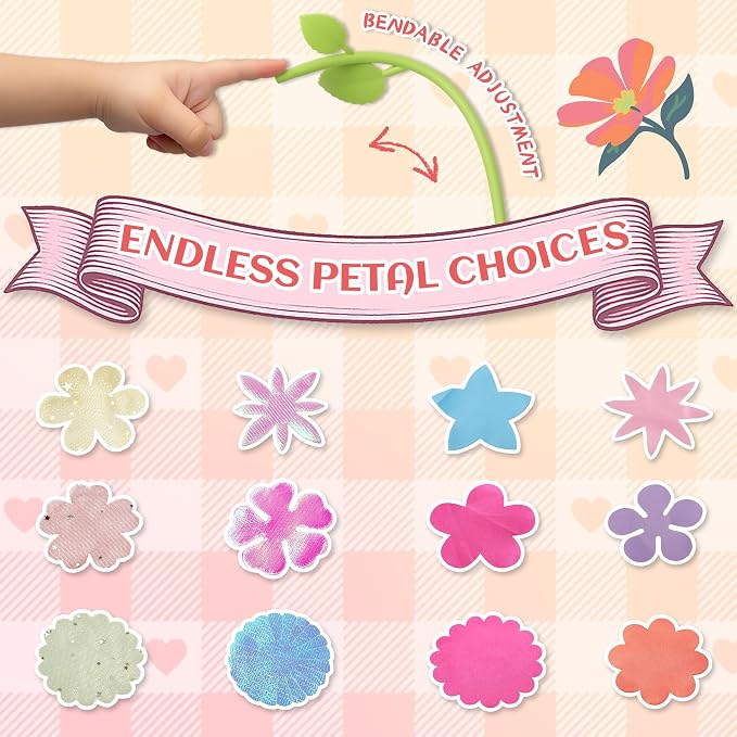 Kufanda DIY Fabric Flower Bouquets Toys Accessories Can Make 36 Flowers, DIY Arts & Crafts Toy Parts