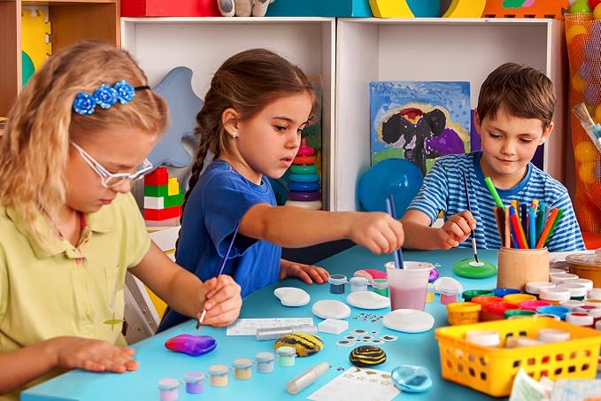 Rock Painting Kit for Kids - Arts and Crafts for Girls & Boys Ages 6-12 | Craft Kits Art Set - Supplies for Rocks Paint - Best Tween Gift Ideas for Kid Activities Age 6 7 8 9 10 11