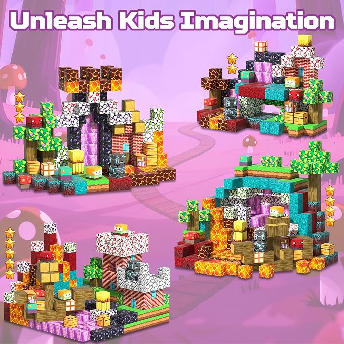Magnetic Blocks, 150PCS Toys Building Cube Birthday Gifts for Kids | Magnetic Cubes, 0.8 inches Building Blocks, STEM Construction Toys Christmas Birthday Gifts for Kids Boys Girls